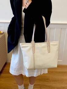 New Luxury High-End Versatile Women's Shoulder Bag Tote - White - View 8