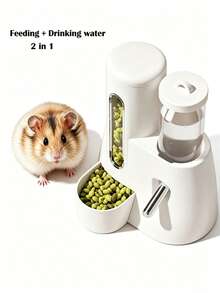 Multifunctional Hamster Automatic Water & Food Dispenser Set, Includes Water Bottle & Food Bowl, 2-In-1 Small Pet Automatic Feeding & Watering Box, Battery-Free Design, Suitable For Hamsters, Mice, Rats, Golden Hamsters - View 8