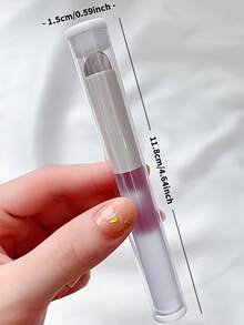 klimonla 1件淺灰色透明光暈漸層美甲矽膠刷，便攜式多功能可重複使用美甲刷、唇刷，夏季美甲暈染專用工具 - 淺灰色 - 查看 8