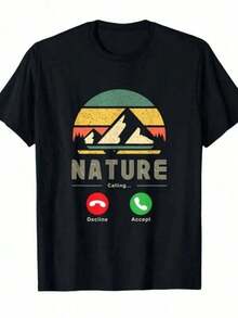 Camiseta N Folk Print Kot Bayun Slavic El Gato Cuento de Hadas Vintage Lavada Moda Casual Top Para Uso Diario Suelta y cómoda - Negro - Ver 2