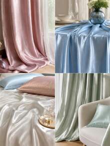 1pc 50cm 1/3/5Yard Ultra Smooth Liquid Satin Fabric – Glossy, Silky & Lustrous – Soft Flowy Lightweight Drape – Many Colors Available – Perfect For Slip Dresses, Wedding Linens, Gift Wrapping & Handmade Scrunchies - 1 - View 7