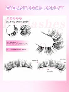 Sibeuna 7 pares de pestañas postizas naturales delicadas y transparentes estilo ojo de gato - Reutilizables, ligeras y cómodas, crean un maquillaje de ojos encantador - Perfectas para uso diario, tiras de pestañas, pestañas, pestañas postizas - Negro - Ver 5