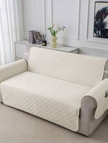 1件可翻面絎縫沙發套，防水防滑沙發保護套，適用於客廳、臥室、戶外沙發，寵物耐污沙發套，適用於單人/2/3座沙發，附綁帶與扣環 - 米色 - 查看 4