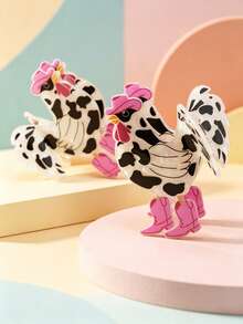 1pc Women's Funny Creative Cartoon Rooster Design Ponytail Hair Claw Summer Hair Accessories Beach Claw Clips Vacay Hair Clips - Multicolor - View 2