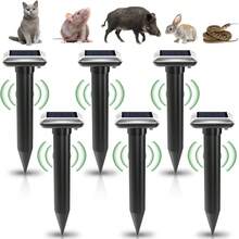 SEAGO 太陽能動物驅趕器，戶外太陽能超音波動物驅趕器，蜂鳴震動即插即用超音波鼠類驅趕器，戶外驅蛇器，IPX6防水，有效驅趕蛇、地鼠、浣熊、田鼠、土撥鼠、花栗鼠 - 彩色 - 查看 1