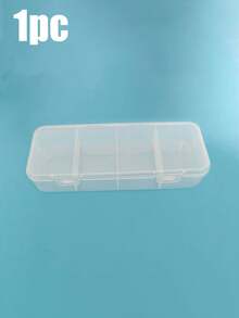 2/1pc 4-Compartment Transparent Storage Box, Suitable For Jewelry, Hair Accessories And Hair Clips, Practical Dust-Proof Desktop Organizer - Multicolor - View 8