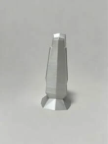 幾何臉孔眼鏡架 3D列印摩艾石像 時尚眼鏡收納架 桌面裝飾擺件 創意禮物 桌面時尚眼鏡展示架 - 白色1件 - 查看 6