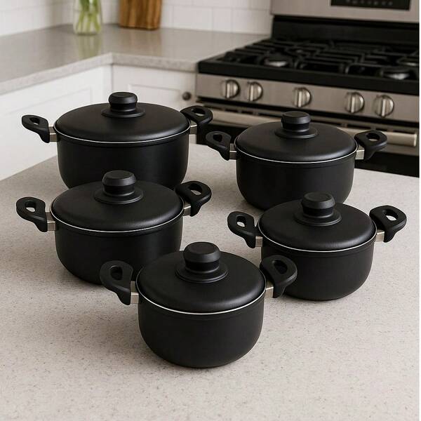 Panelas Antiaderentes com Tampa Teflonada – Diversos Tamanhos – Cozinha Completa e Prática