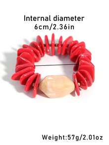 1pc Minimalist Fashion Geometric Beaded Bracelet - 1 Simple Geometric Bracelet - View 11