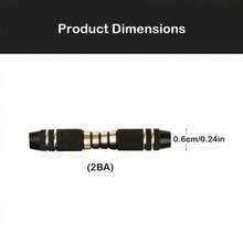 6PCS Brass Soft Tip Dart Barrels Black Gold Knurled Grip 2BA Thread Darts Barrel Replacement - Bronze - View 3