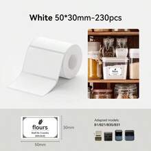 Niimbot 熱感標籤紙 白色圓形防水自黏替換捲筒,適用於 B1 B1PRO B21 B2PRO B21PRO Mini 便攜式標籤印表機,用於條碼、價格標籤與罐裝標籤 - 查看 10