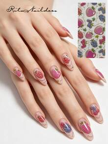 RITANAILDECO 10 捲組套裝不黏性美甲轉印紙盒 - 彩色 - 查看 3