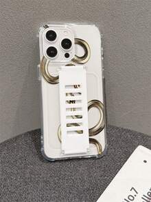 1件透明TPU軟殼四角手機殼，附矽膠鏤空腕帶，動物蛇紋，適用於Apple 17/17 Pro/17 Pro Max/17 Air、16 Pro Max/15/14/13/12/11、S22/S23/S24/S25/S23 FE/22 Ultra/S23 Ultra/S24 Ultra/S25 Ultra、A06/A16/A26/A36/A54/A55/A14/A15 - 彩色 - 查看 6