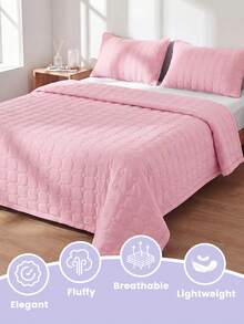 1 buah Selimut Pendingin, Sprei, Perlengkapan Tidur Warna Pink, Selimut AC, Dekorasi Kamar, Bernapas & Ringan, Sangat Lembut & Nyaman, Cocok Untuk Tempat Tidur Single/Double/Queen/King, Cocok Untuk Rumah Dan Asrama, Bantal Dan Sarung Bantal Tidak Termasuk, Dapat Dicuci Dengan Mesin - Berwarna merah muda - View 7