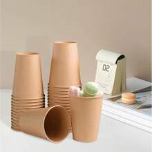 90/50/25/10/3pcs Kraft Paper Coffee Cups - Reusable, Designed For Hot And Cold Beverages, Suitable For Parties, Tea, Home, Cafes, Bars And Commercial Venues, Perfect Choice For Enjoying Coffee And Ideal Beverage Containers And Drinkware For Parties - Multicolor - View 7