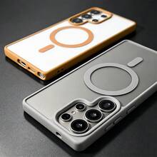 1 Fashionable Phone Case, Does Not Include Lanyard Or Stand: Luxurious Clear Protective Case With Magnetic Wireless Charging, Compatible With S26/S25/S24/S23/S22 Ultra/Plus/S26 Ultra/S25 Ultra, Clear Hard Back Cover With Soft Edge, 2 Piece Set (Includes 1 Phone Case + 1 Lanyard). - 灰色 - 查看 7