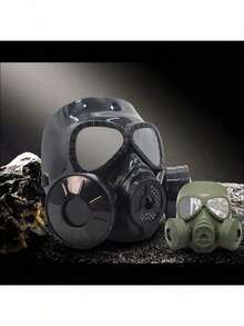 1pc Full Face Gas Mask Tactical Helmet Headgear For CS Field Combat Equipment Seal Team Military Fan Gear - Multicolor - View 5