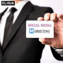 ELHUA Metal Business Card Blank Cards - Printable Sublimation Blank Cards Business Cards - White Blank Business Cards DIY Promotional Gift Cards - Desktop Business Card Number Label Metal Cards - White - View 6