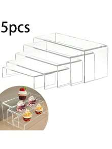 1pc Transparent Acrylic Display Stand, Cosmetic Storage Rack, Model Display Cabinet, Home Decor, 3 Sizes: 7.09*3.15*1.57 Inches / 7.87*3.15*2.36 Inches / 8.66*3.15*3.15 Inches - Multicolor - View 7