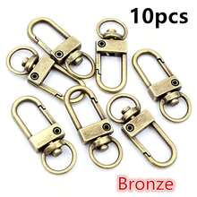 10 piezas de ganchos con cierre de langosta a presión para llaveros DIY, accesorios y suministros para hacer joyas - 33x13mm - Ver 9