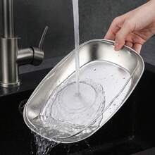 Stainless Steel Steamer Tray With Handles – Multi-Function Rectangular Fish Plate For Steaming, Grilling & Roasting, Heat-Resistant Oven & Dishwasher  Cookware For Home Kitchen - View 6