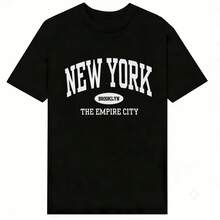 Za Unisex T-Shirt 100% Cotton Regular Fit With Graphic Print, Short Sleeve, Casual Style, Summer Streetwear, Urban Style, Printed Top, Vintage Fashion, Soft And Breathable. - 紅白色 - 查看 2