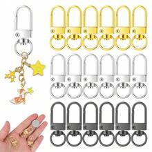 18PCS Alloy Keychain Clips Rotating Spring Hook Lobster Clasp, Suitable For DIY Keychain Crafts, Wallet Backpack Strap Connector Accessories, Pet Collar Pendant, Car Home Key Storage (3 Colors Available) - 2.5G Door Latch - View 6