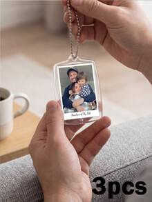 Custom Photo And Text Car Hanging Ornament, Personalized Acrylic Ornament, Custom Couple Keychain,Teacherr's Gift, Birthday, Valentine's Day - Multicolor - View 16