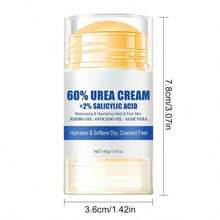 2PCS/Moisturizing Foot Cream With 40g Of 60% Urea And 2% Salicylic Acid For Dry And Cracked Feet - Moisturizes And Nourishes Dry Skin - Foot Care For Women And Men, Contains Jojoba Oil, Avocado Oil And Aloe Vera - 護足霜 - 查看 10