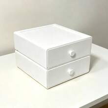 Caja de almacenamiento de cajones apilables impresa en 3D de PLA, organizador de gran capacidad con deslizamiento suave, contenedor de almacenamiento de escritorio apilable multicolor resistente - A - Ver 5