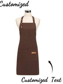 Customized Text Apron, Personalized Apron, Waterproof Apron, Customized Funny Cooking Kitchen Apron, Chef Apron, Bride And Groom Black And White Apron Set,Chef Cooking Kitchen Apron, Outdoor BBQ, Father's Day Gift, Birthday Gift, Personalized Gift - Multicolor - View 11