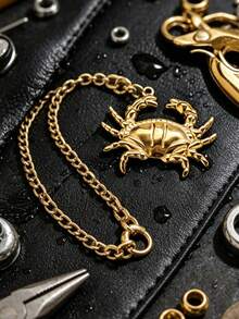 5 piezas de colgantes de criaturas marinas de estilo mixto, acero inoxidable 304 con chapado en oro de 18K, accesorios de joyería hechos a mano DIY/resistentes al agua y a la decoloración - colgante - Ver 4