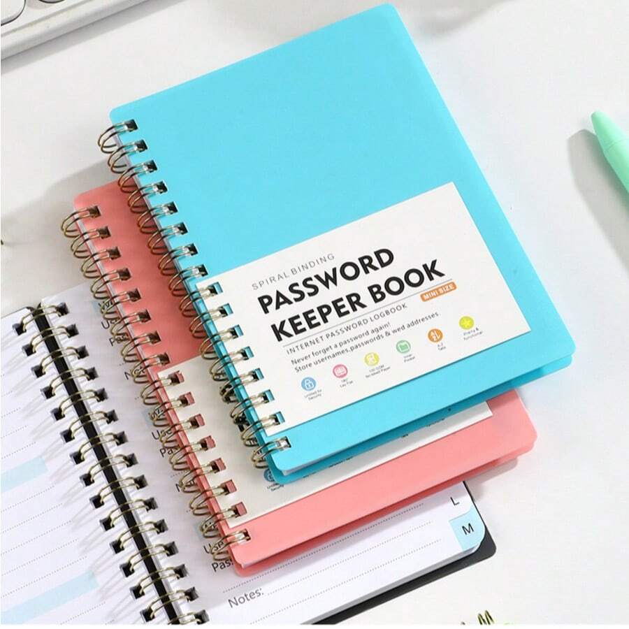 1pc A6 Size Minimalist Password Book, Premium Password Manager, Quick Access To Website Passwords, Username And Password Storage Function, Perfect For Home Office, Internet Computer Login, School Office Supplies, Ideal Gift For Women, Teachers And Mother's Day - Rectangle - View 1