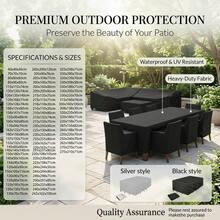 1 buah Penutup Furnitur Tahan Air Hitam 210D Persegi Penutup Anti Debu Penutup Meja Kursi Pelindung Matahari Penutup Meja Sofa Kursi Teras Tugas Berat - Hitam - View 7
