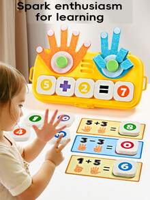 Finger Counting Toy, Children's Cognitive Learning Educational Toy, Learn Math With Fingers, Includes 10 Cards, Cute Christmas, Halloween And Thanksgiving Gift - Multicolor - View 1