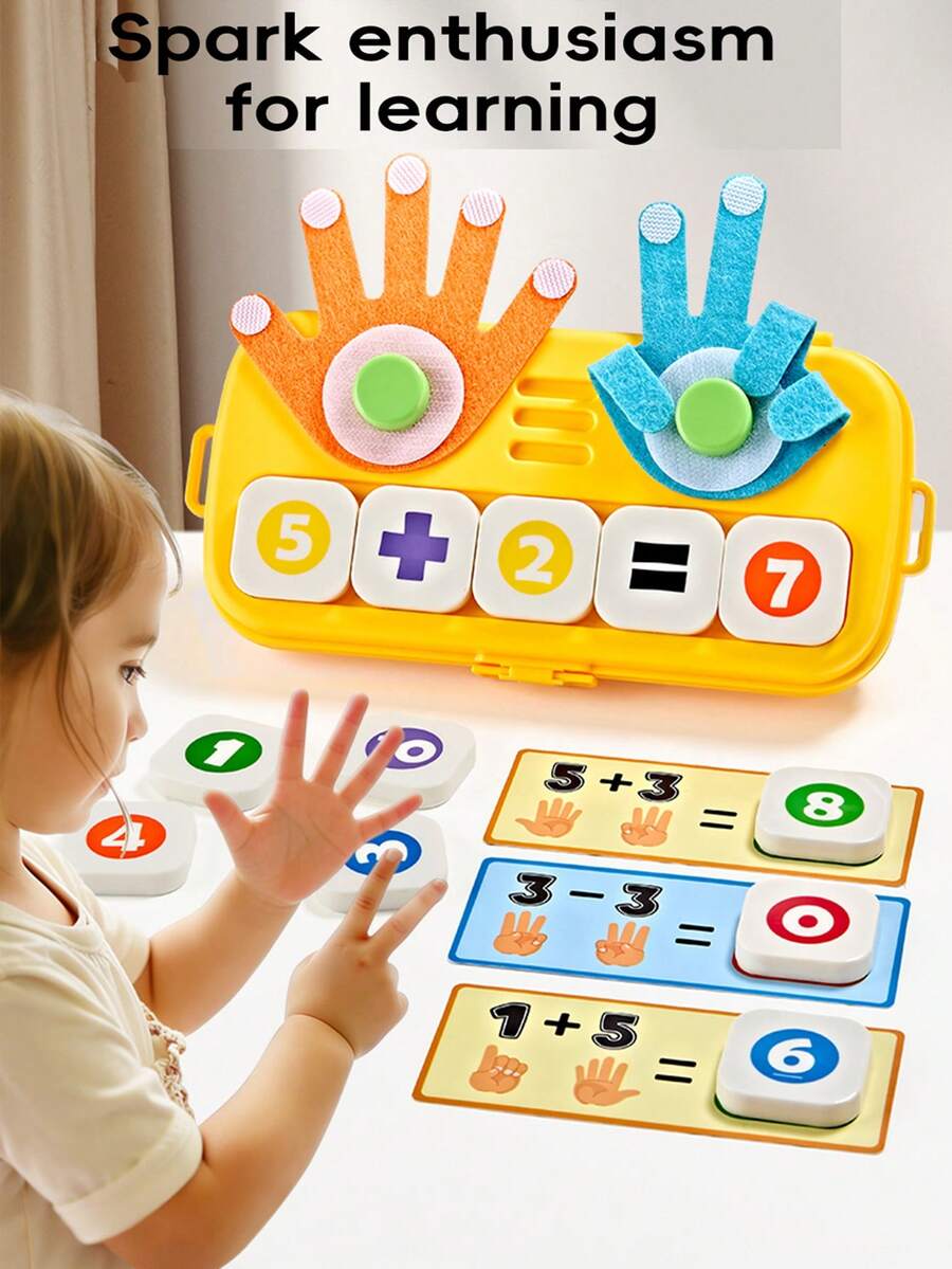 Finger Counting Toy, Children's Cognitive Learning Educational Toy, Learn Math With Fingers, Includes 10 Cards, Cute Christmas, Halloween And Thanksgiving Gift - Multicolor - View 1