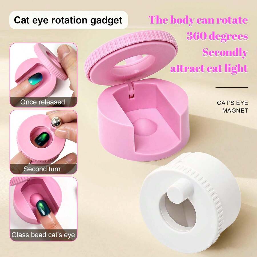 Rotation Cat Eye Nail Magnet Holder Glass Bead Magnetic Ball Multi-Angle Adjustable Magnet Tool Create 3D Aurora Magic Nail Effect Professional Nail Art Manicure Tools - Multicolor - View 1