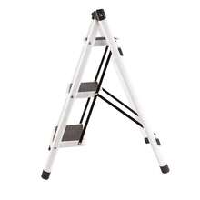 3 Step Folding Ladder, Non Slip Waterproof Rustproof Household Step Stool For Kitchen Bathroom – White - A - View 7