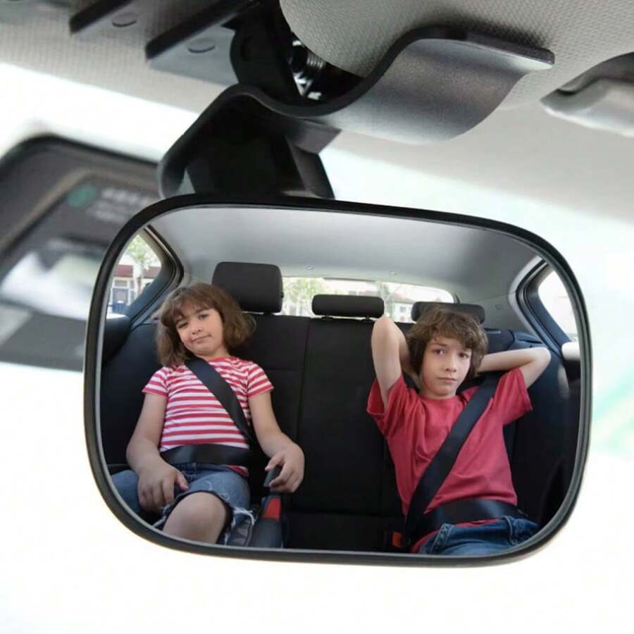 Universal Car Interior Rearview Mirror Baby Mirror Wide Angle Convex Mirror Clip-On Rearview Mirror, Convenient For Observing Rear Passengers