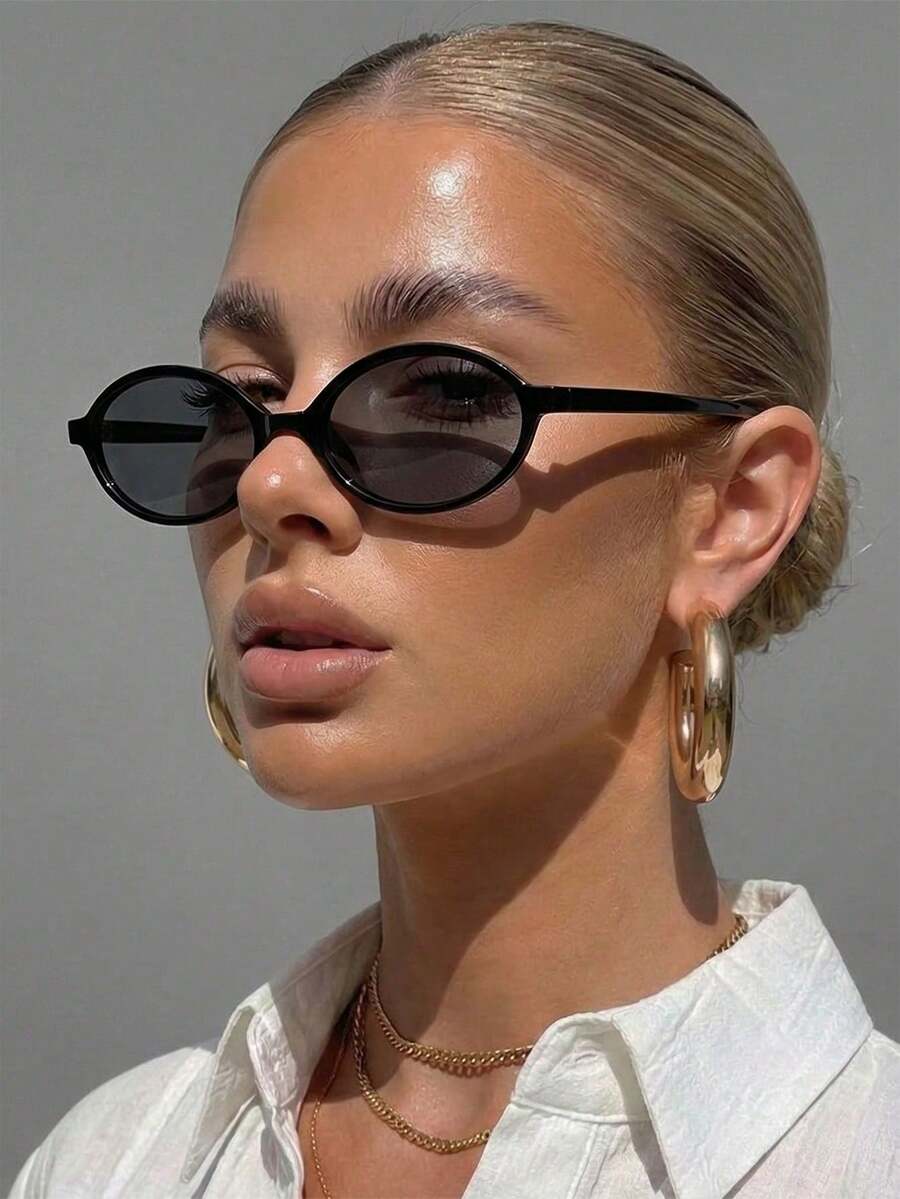1 Pair Women's Two-Tone Leopard Print Cat Eye Sunglasses, UV Protection, Suitable For Outdoor Wear, Tropical Beach Vacation, Street Photography, Adding A Touch Of Sophistication To Your Summer Look - Multicolor - View 1