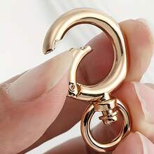 10/20/30pcs Flat Trigger Spring O-Rings, Metal Keychain Rings, Round Snap Clips, Suitable For Keychains, Bags, Purses - Keychain Hook Replacement Key Ring Lanyard DIY Crafts - Multicolor - View 3