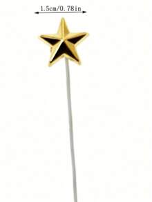 Adornos de Tarta en Forma de Estrella, Decoraciones de Tarta de Plástico Dorado Modernas, Adecuadas para Fiesta de Cumpleaños - Multicolor - Ver 4