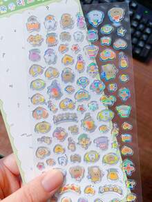 Juego de pegatinas de cristal láser de resina, adecuado para decoración de planificador y manualidades hechas a mano - Multicolor - Ver 4