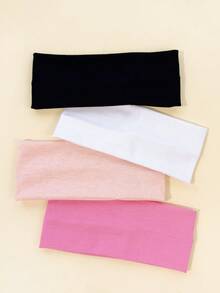 6Pcs/Set Women's Colorful Fabric Headbands, Wide Soft Elastic Solid Hair Bands, Versatile Bandana Headwraps For Everyday Wear And Vacation Outfits - Multicolor - View 12