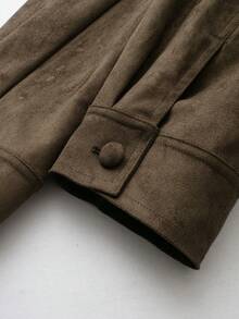 Mellowy Autumn/Winter New Women's European And American Style Fashion Simple Casual Jacket Coat - Grayish Brown - View 9