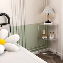 1SET Acrylic Triangle Corner Combination Table 2-Layer 3-Layer 4-Layer Storage Table - White - View 3