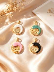 Multi-Style Summer Vacation Exclusive Color-Block Swirl DIY Pendant Set, Skin-Friendly Sweat-Resistant Macaron Color Interchangeable Necklace Style, Honeymoon Anniversary Gift, Bridesmaid Gift Box Jewelry - Multicolor - View 1