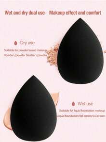 20/10/5pcs Face Paint Sponges - Body Painting And Makeup Art Supplies, Back To School Season, School Supplies - Black - View 5