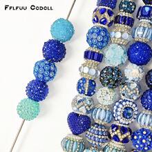 10 Random Resin Crystal Waterdrop Separator Beads, Loose For Pendants, Necklaces, Bracelets, Earrings, Jewelry Making & Pen DIY, With Elegant Bag - 藍色 - 查看 8