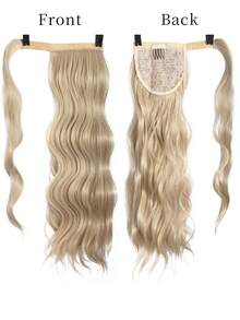 18 Inch Long Wavy Ponytail Hair Extensions For Women, Synthetic Wrap‑Around Clip In Ponytail Wig Hair Accessories, Halloween - Multicolor - View 6